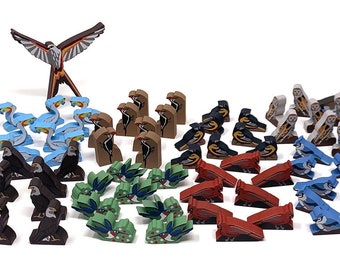 Painted North American Birds for Wingspan (81-piece set)