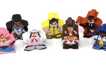 Character Meeples for Colt Express and Expansions (Unofficial Upgrade)