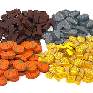 Caverna Painted Wooden Resources Upgrade (145 pieces)