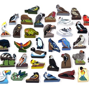 Sampler Set of Wingspan Bird Meeples (1 of each)