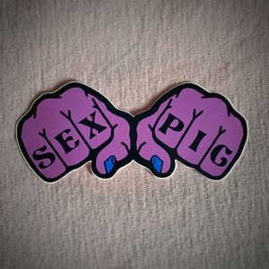SEX PIG vinyl sticker.
