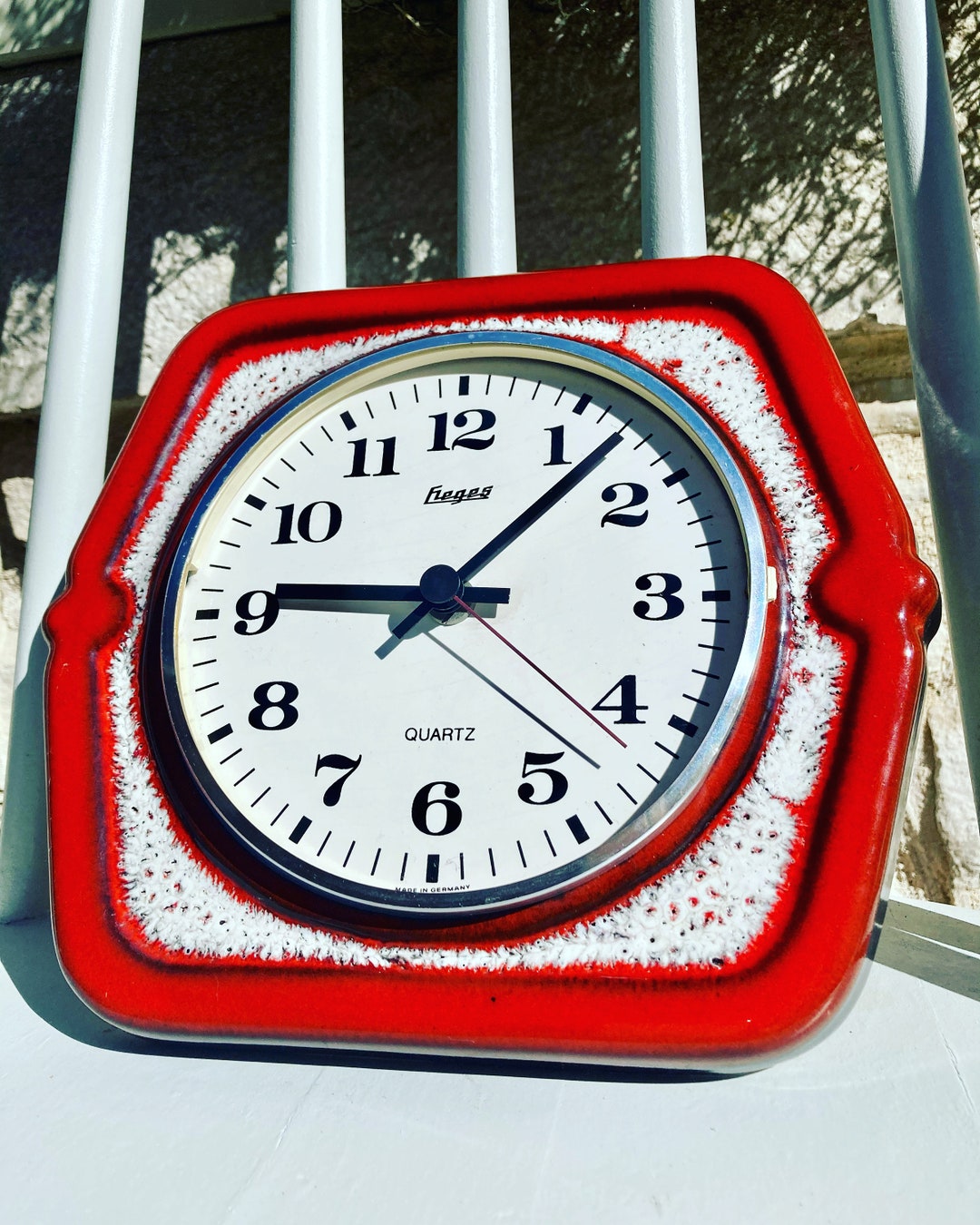 Vintage Ceramic Wall Clock Etsy