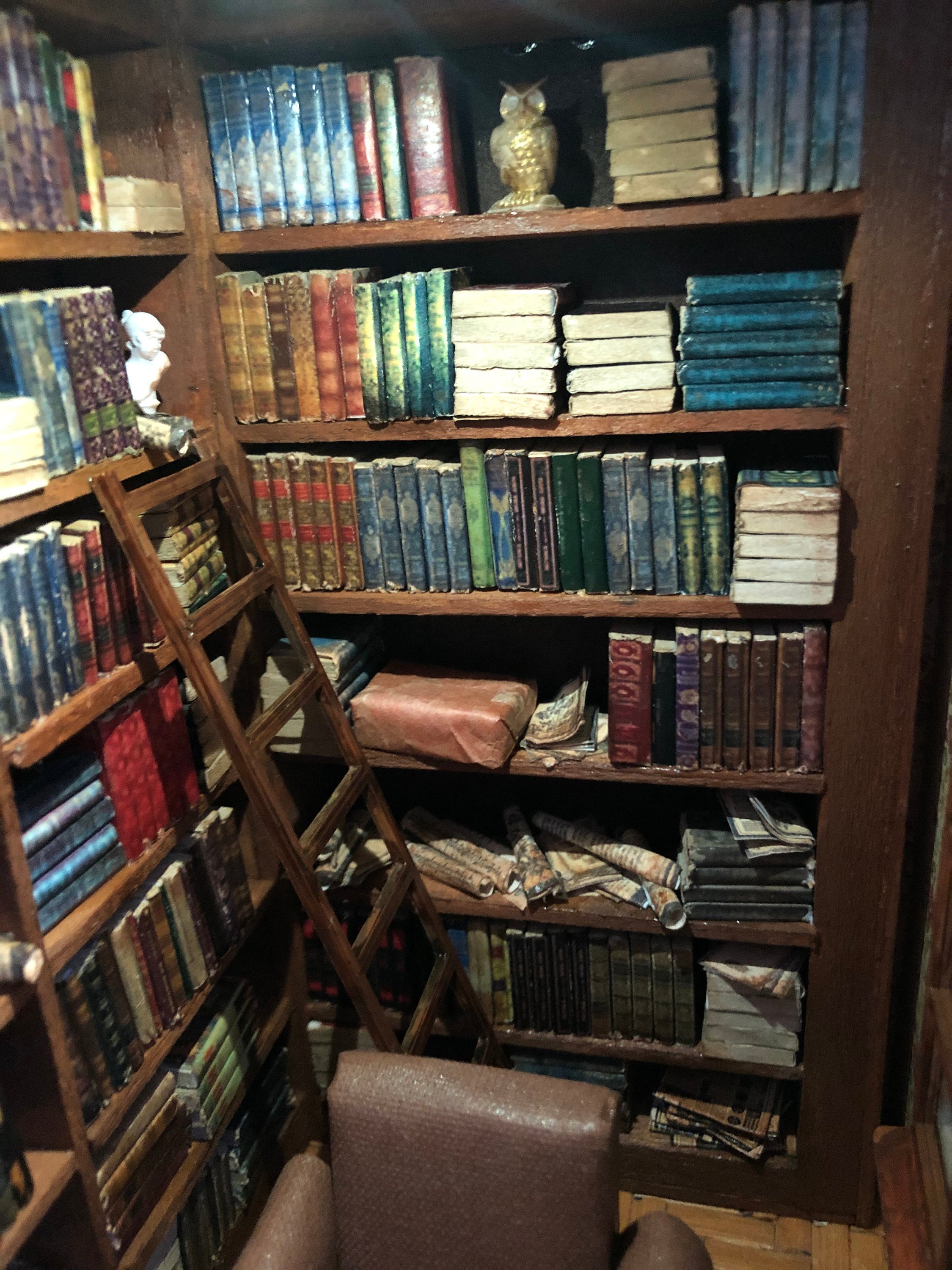 Library Book Nook Book Shelf Insert Booknook Magic Diorama Etsy UK