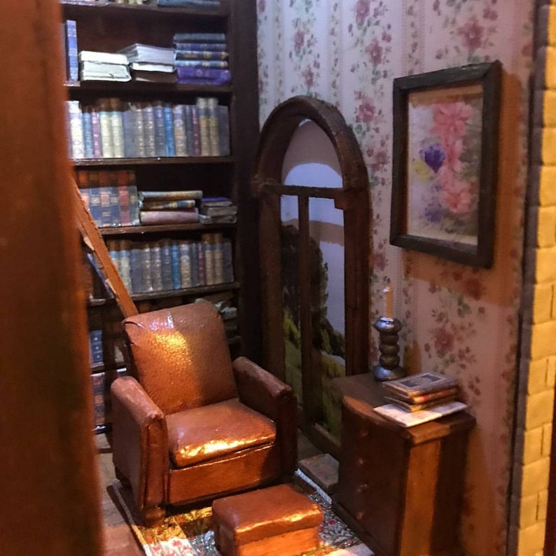 Library Book Nook Book Shelf Insert Booknook Magic Diorama Etsy Canada