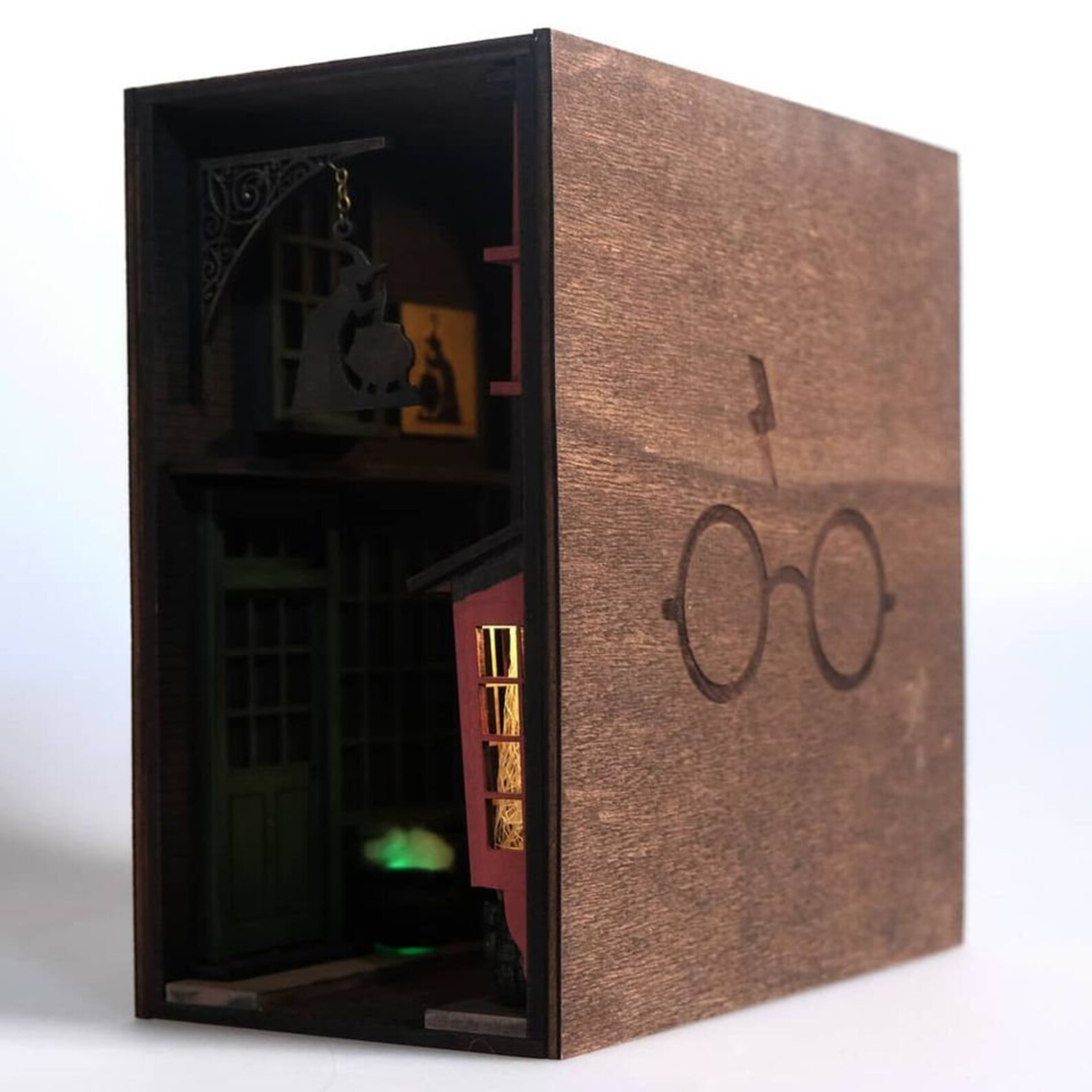 Book Nook Diagon Alley Harry Potter Book Shelf Insert Etsy