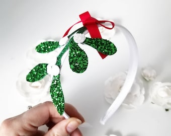 Christmas Mistletoe Headband, Christmas Costume, Christmas Accessory
