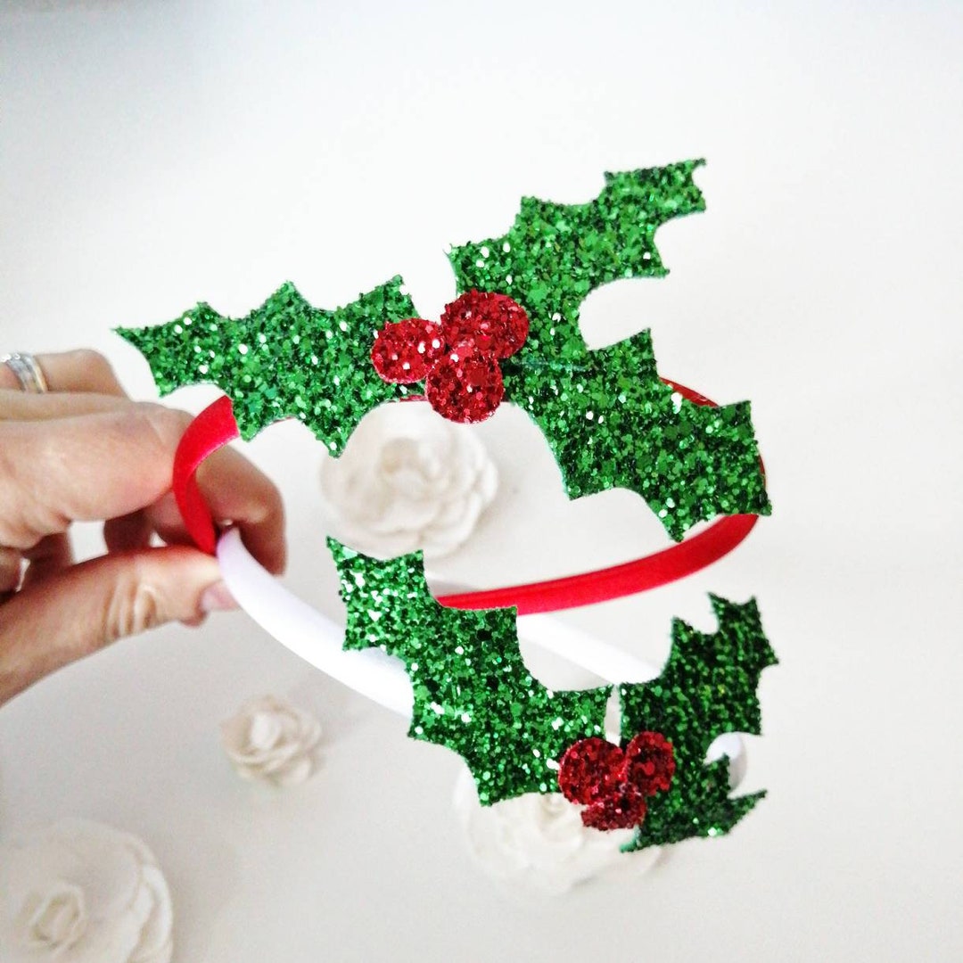 Christmas Holly Headband, Christmas Costume, Christmas Accessory Etsy