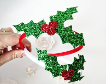 Christmas Holly Headband, Christmas Costume, Christmas Accessory