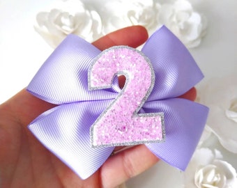 Large 5 inch Lilac Birthday Bow, Girls Party Bow, Girls Birthday Gift
