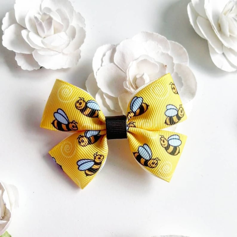 Bee Hair Bows, Gifts For Girls Yellow Bees