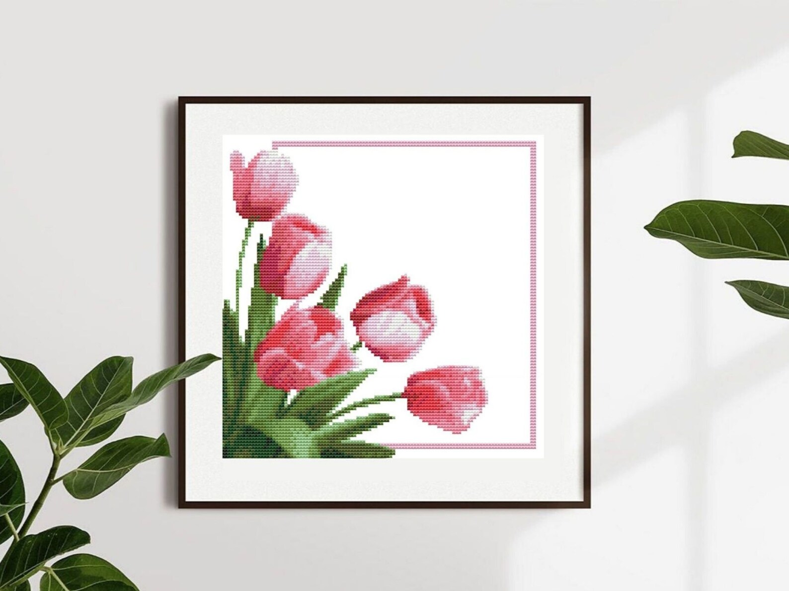 Tulip Cross Stitch Flower Cross Stitch Pattern Tulip Etsy