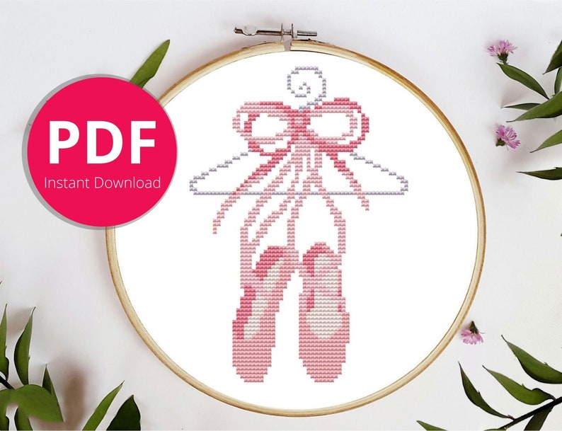Pink Ballerina, Pink Cross Stitch, Ballet Cross Stitch, Dancing Pink Ballerina, Pink Cross Stitch, Ballet Cross Stitch, Dancing