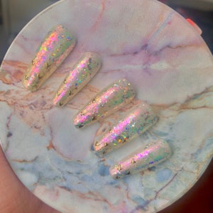 Black Ice Holographic Foil Press-On Nails – Popsicle Girl