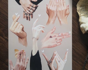 BTS Hand studies-Print