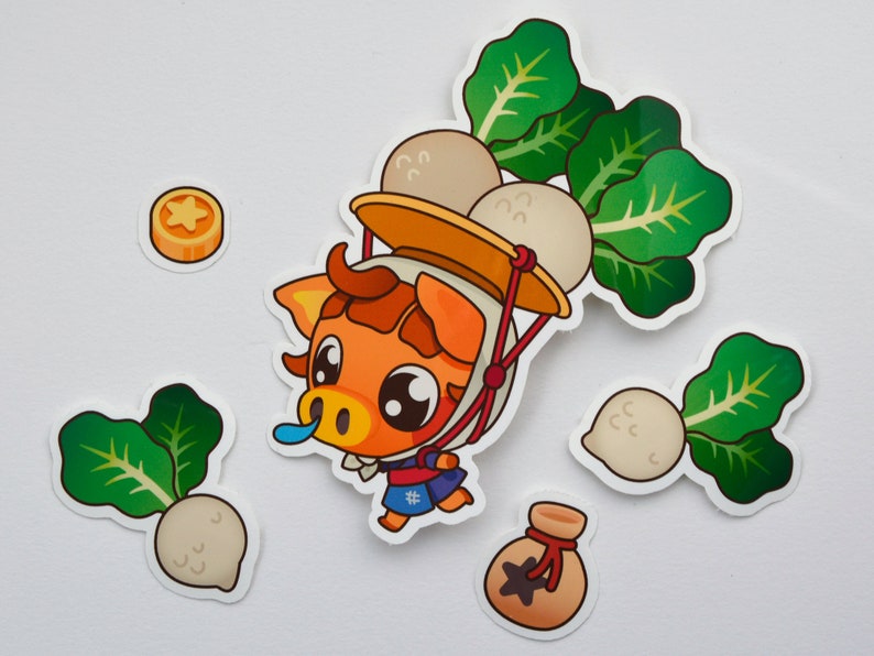 Animal Crossing Daisy Mae Turnip Glossy Single Sticker