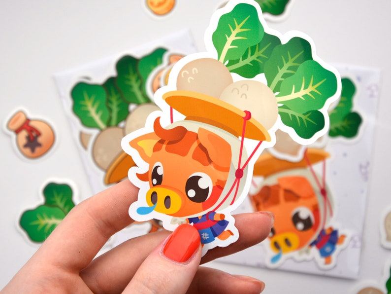 Animal Crossing Daisy Mae Turnip Glossy Single Sticker
