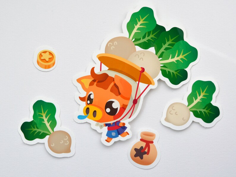 Animal Crossing Daisy Mae Turnip Glossy Single Sticker