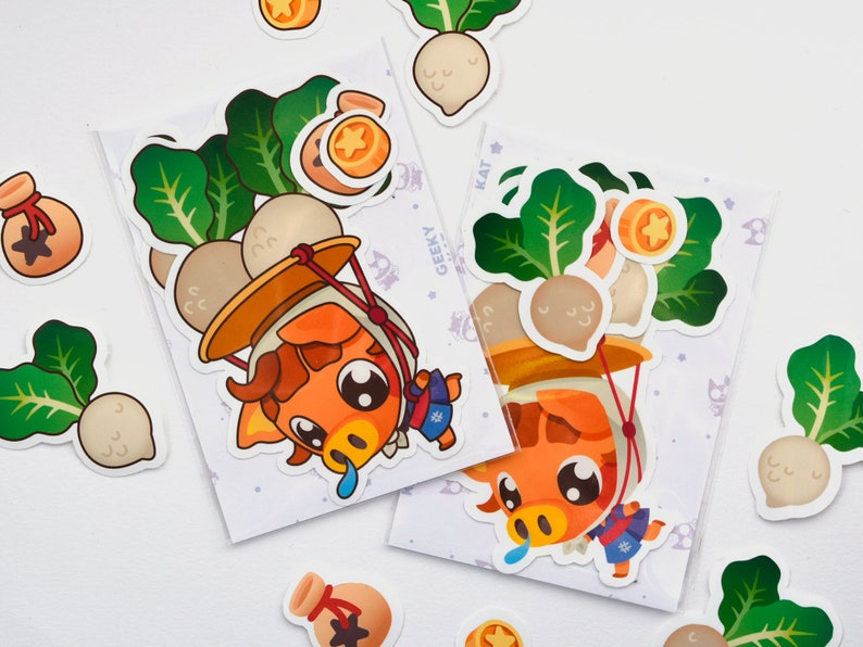Animal Crossing Daisy Mae Turnip Glossy Single Sticker