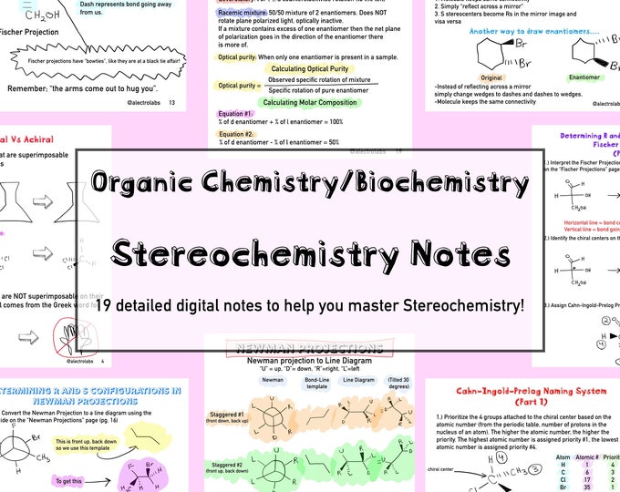 Stereochemistry Notes: Organic Chemistry & Biochemistry (digital ...