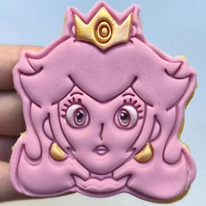 Mario Princesa Peach, recuerdos de fiesta, obsequios, galletas de azúcar, regalos de cumpleaños, galletas por correo.