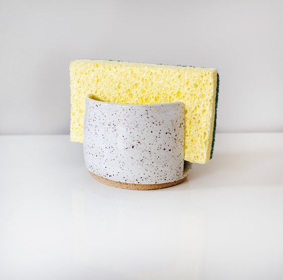 Ceramic Sponge Holder, White Sponge Holder, Modern Home Kitchen Sponge  Stand, Handmade Pottery, Sponge Keeper, Pottery 
