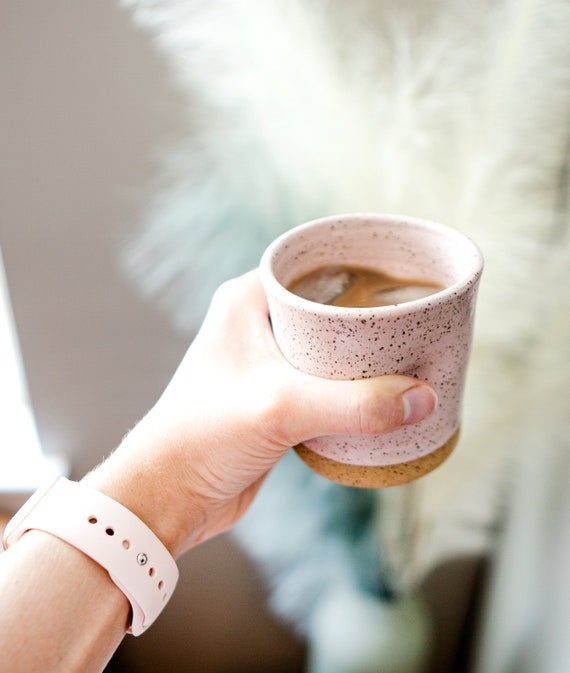 Ceramic Pinch Thumb Tumbler, Light Pink Speckled Ceramic, Gift, Cup, Coffee  Mug, Modern Beige, Gifts for Her, Coffee Bar Accessories 