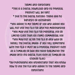 Może przedstawiać: Cyfrowe pobieranie z tekstem warunk&oacute;w w kolorze czarnym na r&oacute;żowym tle. Tekst zawiera szczeg&oacute;ły dotyczące zwrot&oacute;w, użytkowania i ograniczeń użytkowania komercyjnego. Tekst stanowi r&oacute;wnież, że produkt jest pobraniem cyfrowym.