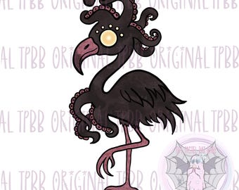 Eldritch Flamingo Hextober Jerry PNG JPEG Sublimacja Projekt Cyfrowy Natychmiastowe Pobieranie