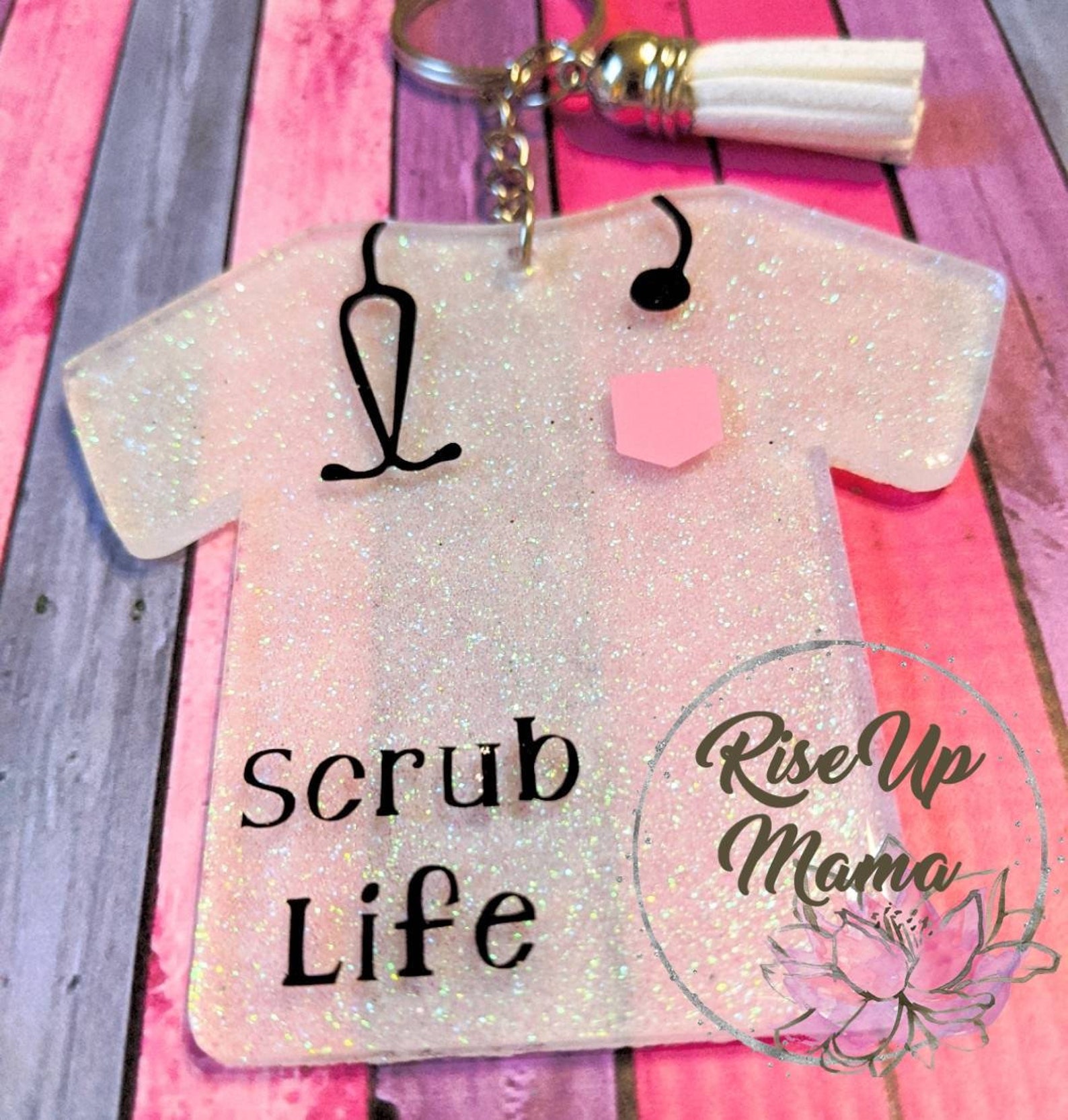 Scrub Life Keychain Nurse RN LPN CNA Acrylic Vinyl Gift Etsy