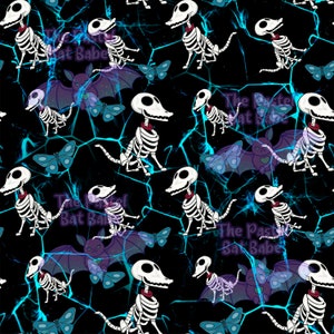 Scraps Digital Seamless Datei Download 12x12 300dpi Corpse Bride Dog Burton