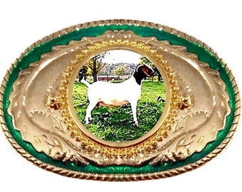 Goat Nannies Bucks Billies Boer Domestic Rodeo 4H FFA Belt Buckle Made in USA