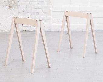 SAMM LW6 Trestle Table Legs - Home working office desk work bench. Sawhorse sewing table. Minimal Scandinavian design.