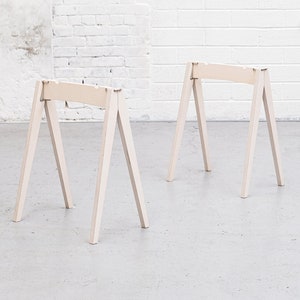 SAMM LW6 Trestle Table Legs - Home working office desk work bench. Sawhorse sewing table. Minimal Scandinavian design.