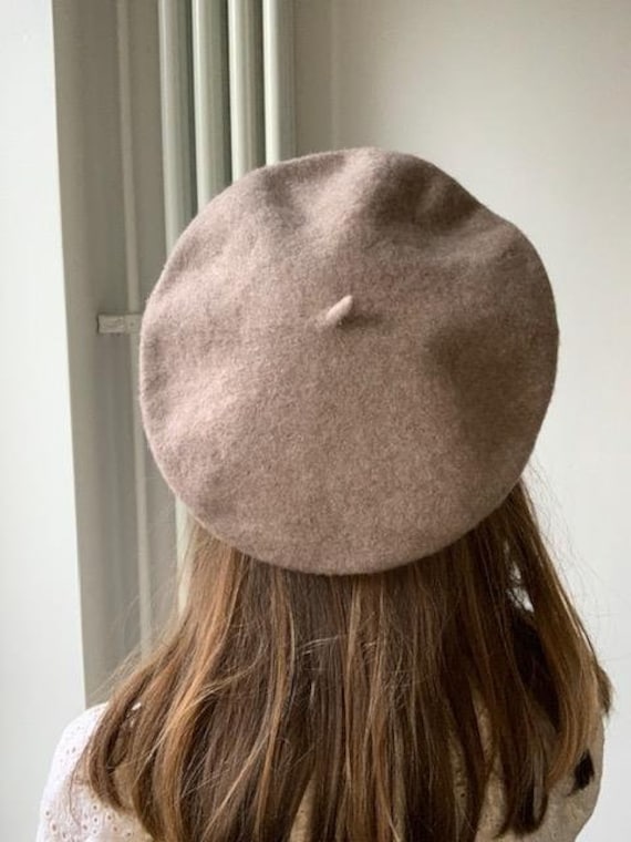 Vintage 1970s WOOL French Parisian Beret hat - sa… - image 2