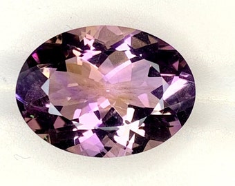 Natural Ametrine Gemstone, 15.40 CT Oval Cut, 20x15x9 mm