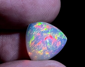 5.15 Carat Ethiopian Opal Cabochon, Trillion Cut (12x12x8 MM)