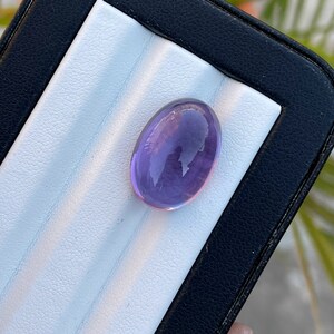 Natural Amethyst  Cabochon . 19X13X8 Oval Shape Brazilian Color. Purple Amethyst Callibrated Stone. Loose Gemstone. Weight= 14 cts