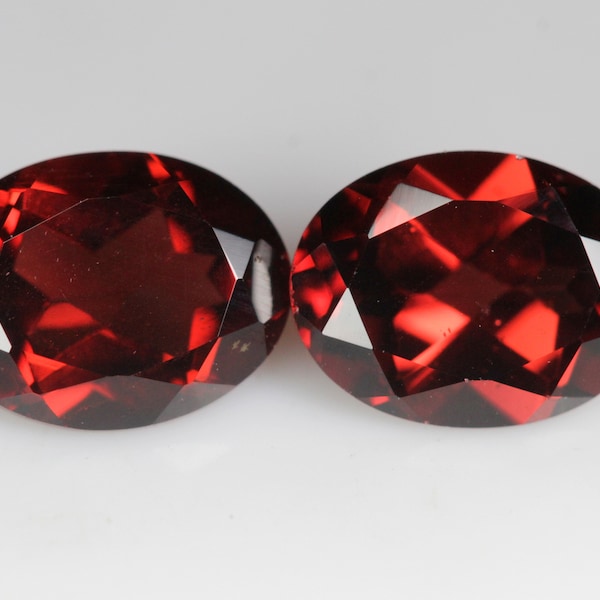 AAA Natural Garnet Gemstone - Brilliant Cut - 9X7 mm 8X6 mm Oval  High Quality Loose Garnet Cut Stone - Real Gemstone