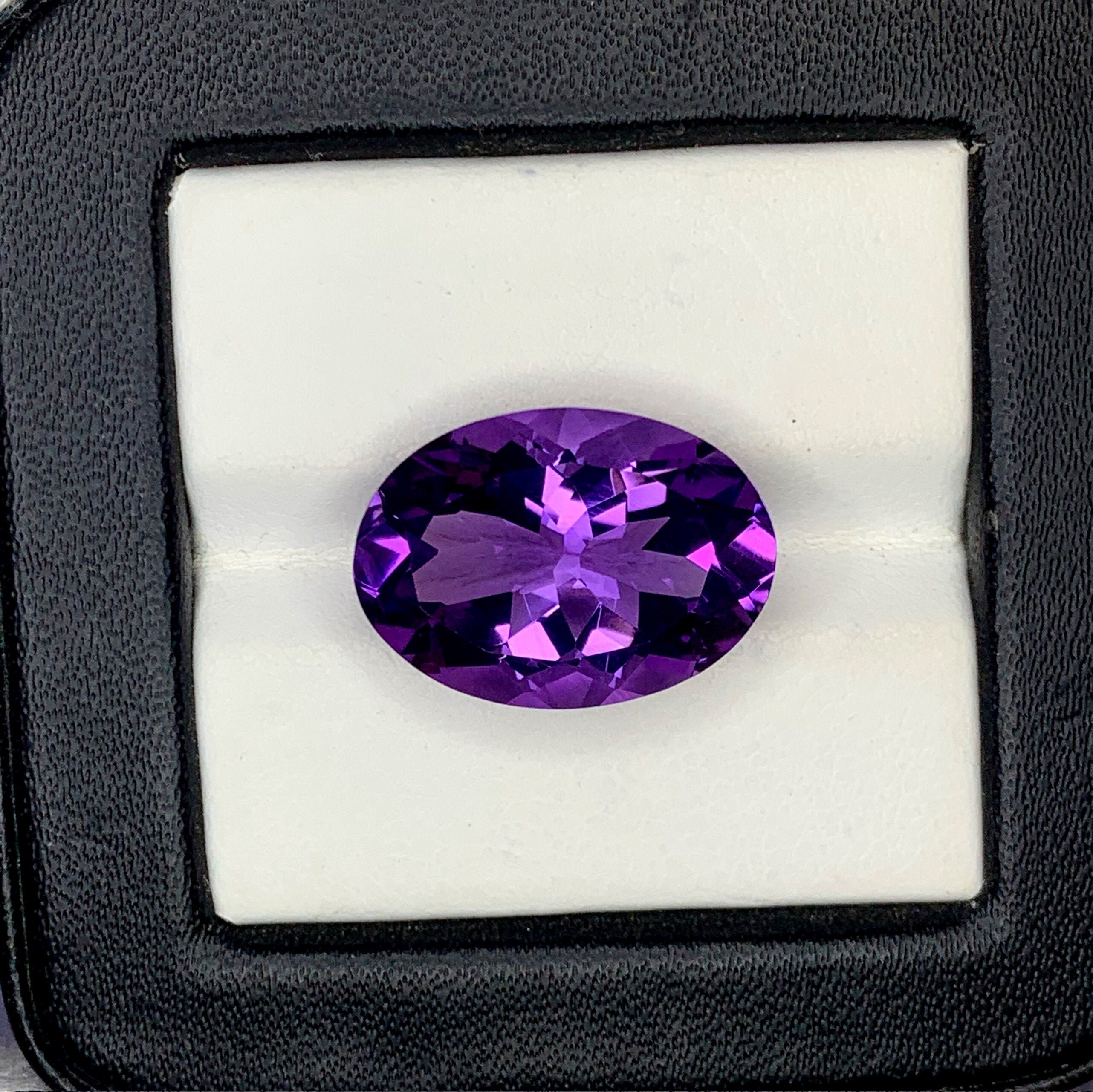 AFRICAN AMETHYST 20 x 15 MM OVAL CONCAVE CUT ALL NATURAL AAA 