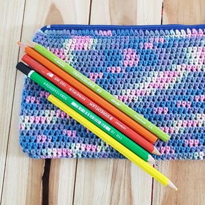 手作りかぎ針編みのペンケース - バッグ - 収納 - コットン - ジッパー