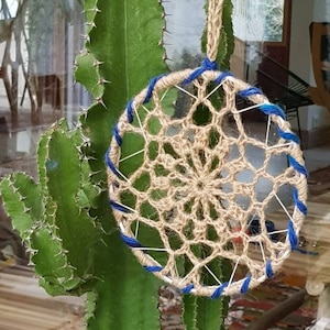 Jute yarn crochet decoration -