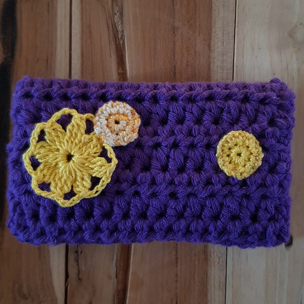 Porte-cartes double au crochet - fait main - artisanal- bohème