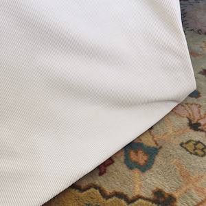 Ivory cream mid wale corduroy fabric