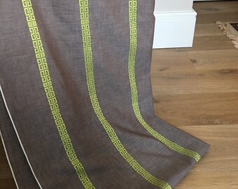 Vintage woven stripe fine cotton broadcloth remnant| Fine cotton shirting