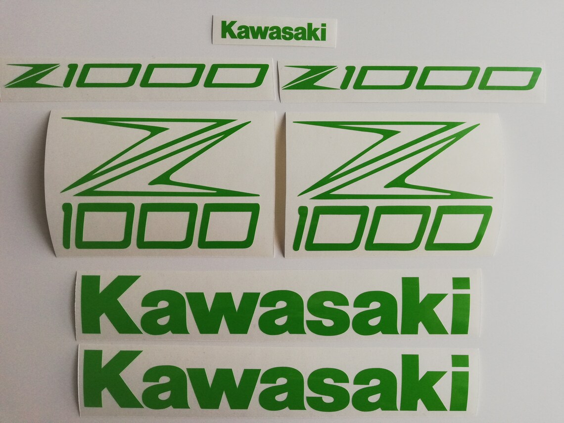 KAWASAKI Z1000 custom decals stickers Green version Etsy