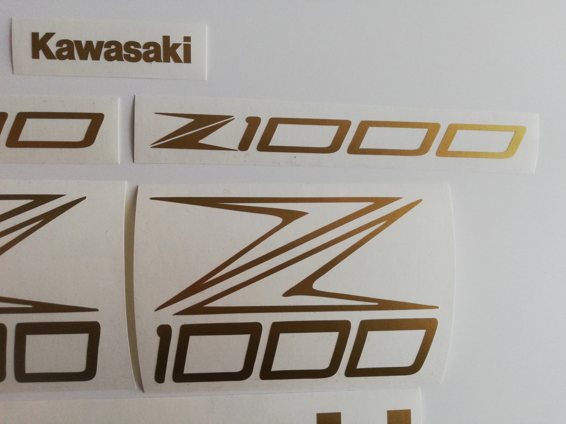 KAWASAKI Z1000 Custom Decals Stickers Gold Version Etsy