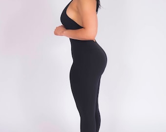 Women’s Open Back Seamless Gym Jumpsuit