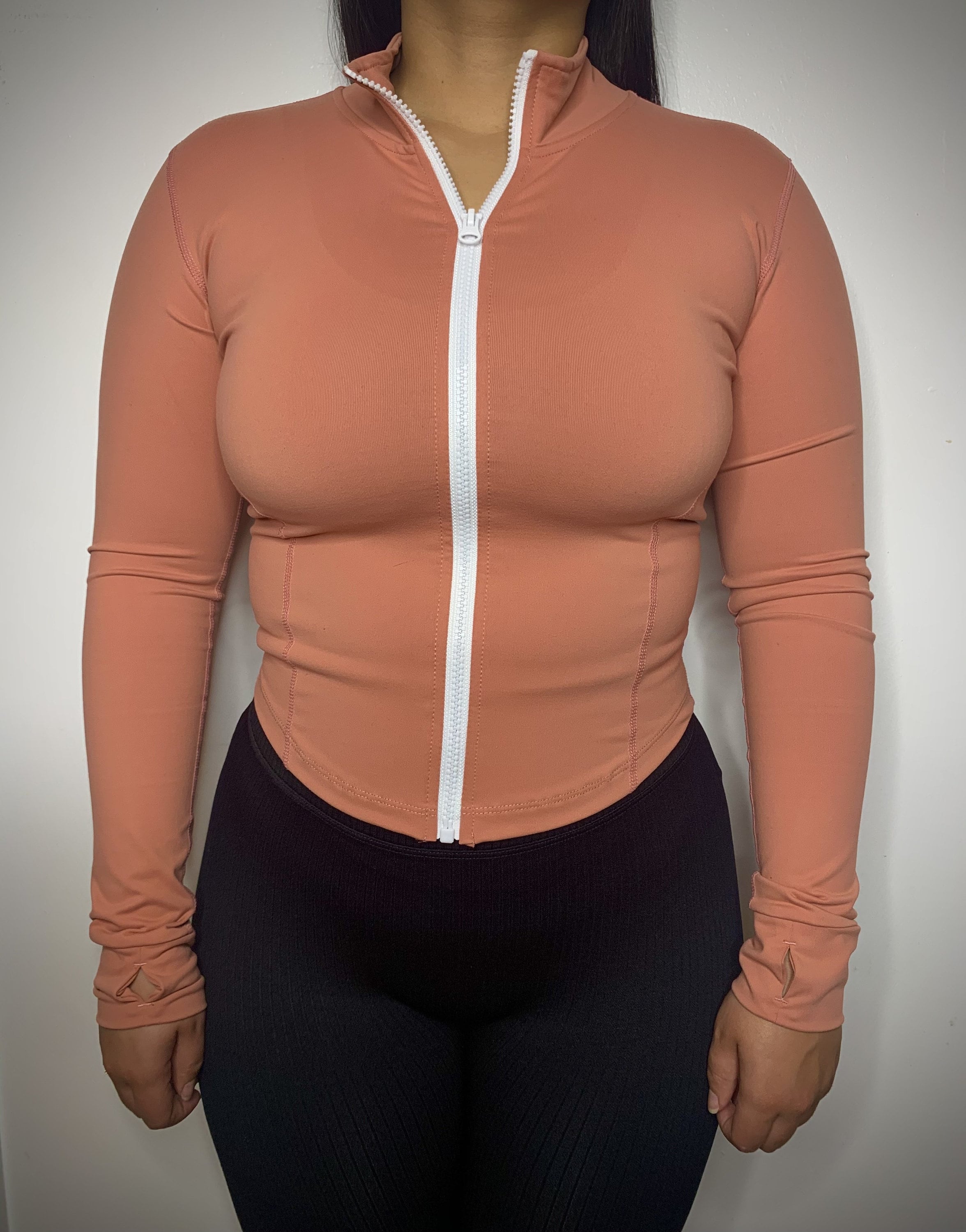 Long Sleeve Active Jacket Gym Workout Clothing Etsy