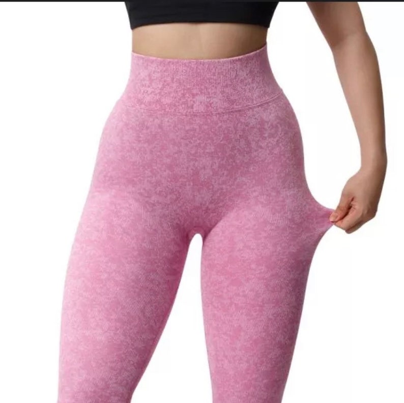 High Waisted Yoga Pants for Women Butt Lift Ruched Scrunch Butt Leggings Workout Tummy Control Booty Tights image 8