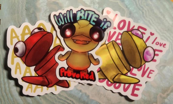 Repo I Love, apex duck, & panic Sticker Pack (Will Bite If Provoked)